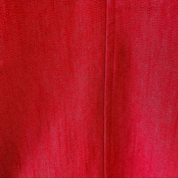 DressBarn Red Stretchy Denim Pencil Skirt with Faux Embellished Pockets Size 10 - Picture 2 of 8